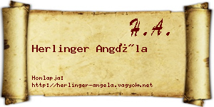Herlinger Angéla névjegykártya